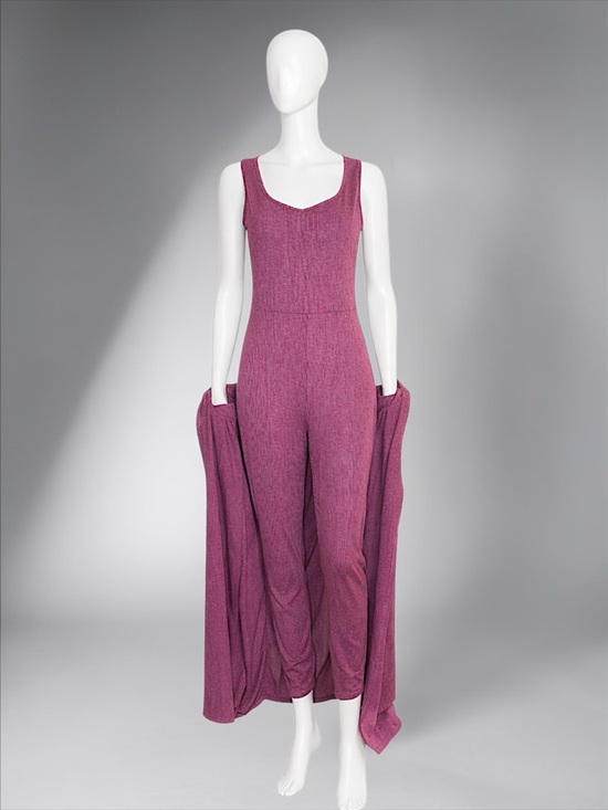 Longline Ribbed Jumpsuit Set - Picture 8 of 13